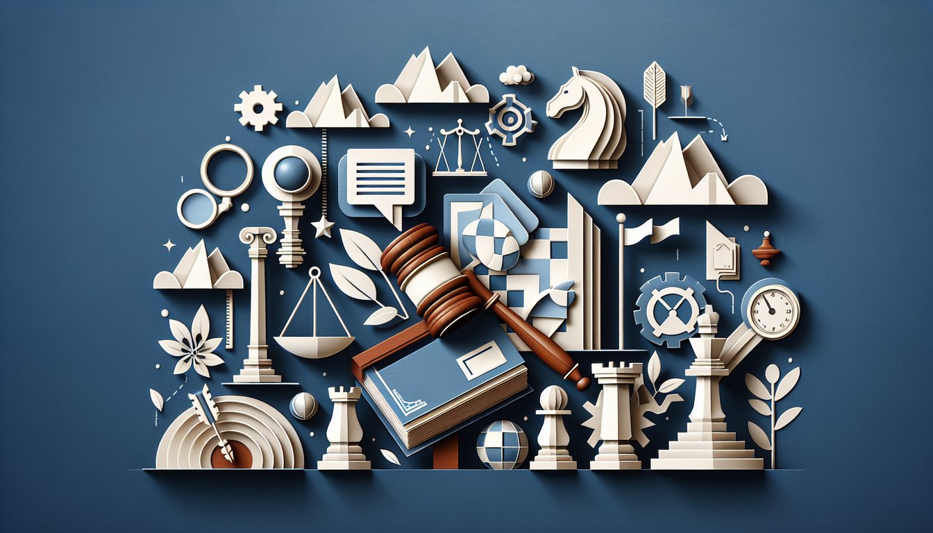 Paper art illustration for leadership style quiz with presidential theme on dark blue background