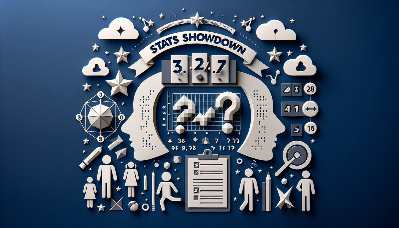 Paper art representing a trivia quiz for high school students about statistics challenges