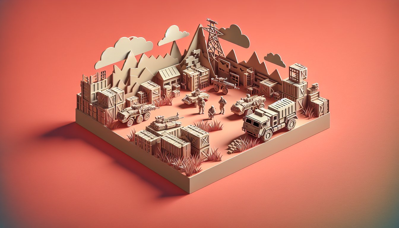 Call of Duty character personality quiz paper art illustration on a coral background