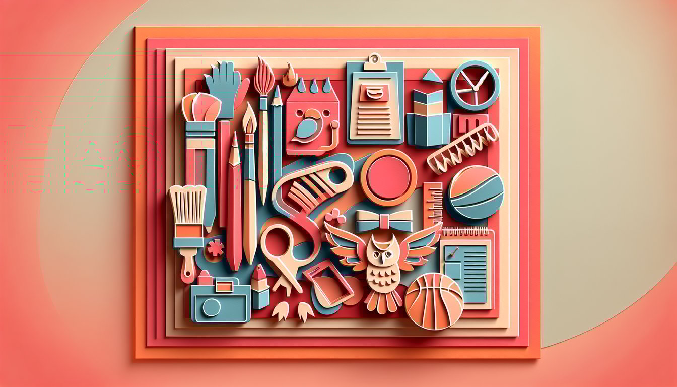 Paper art illustration for a personality quiz related to NCT 127 members on a coral background.