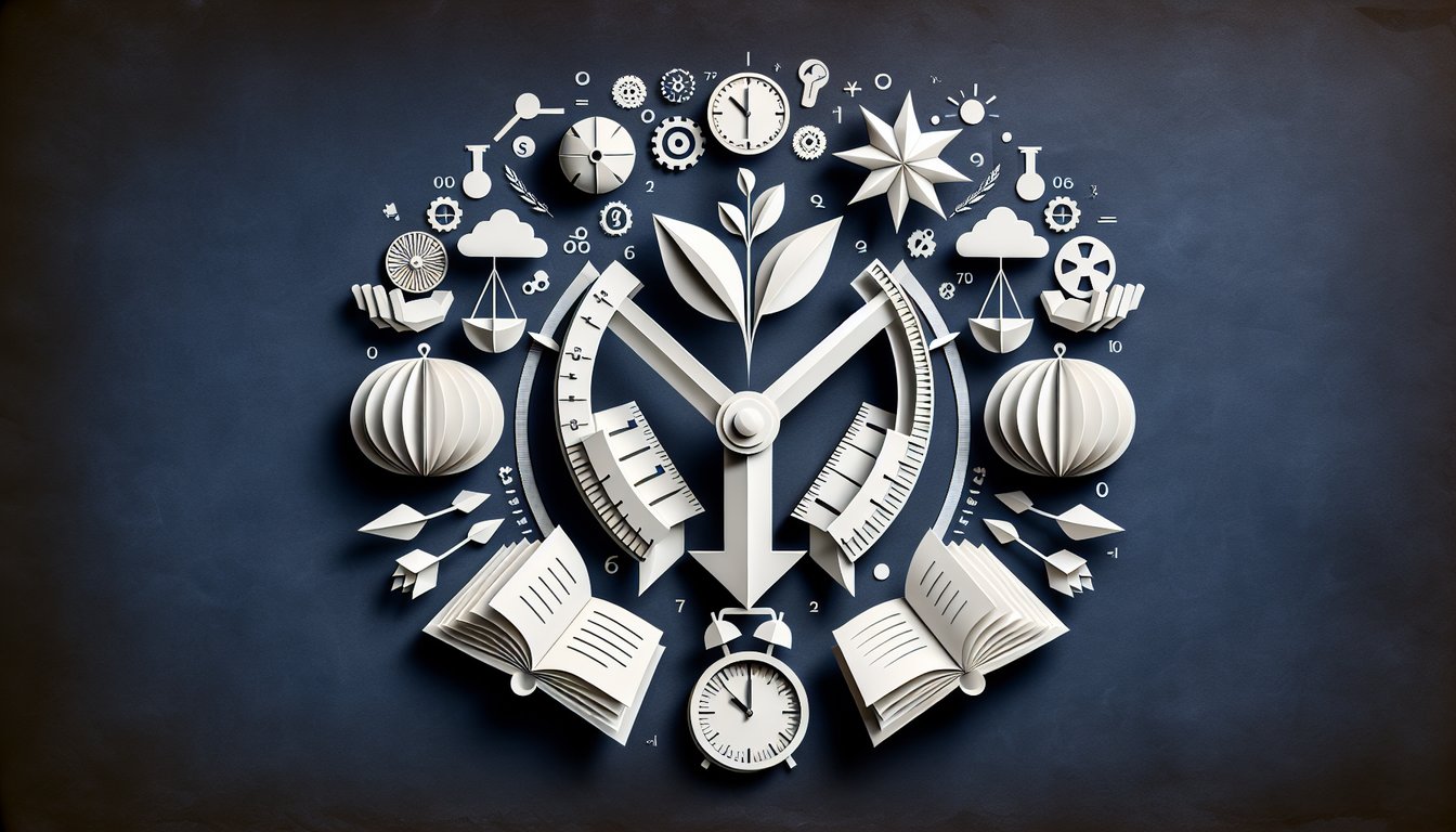 Paper art depicting a trivia quiz for high school mathematics mastery.