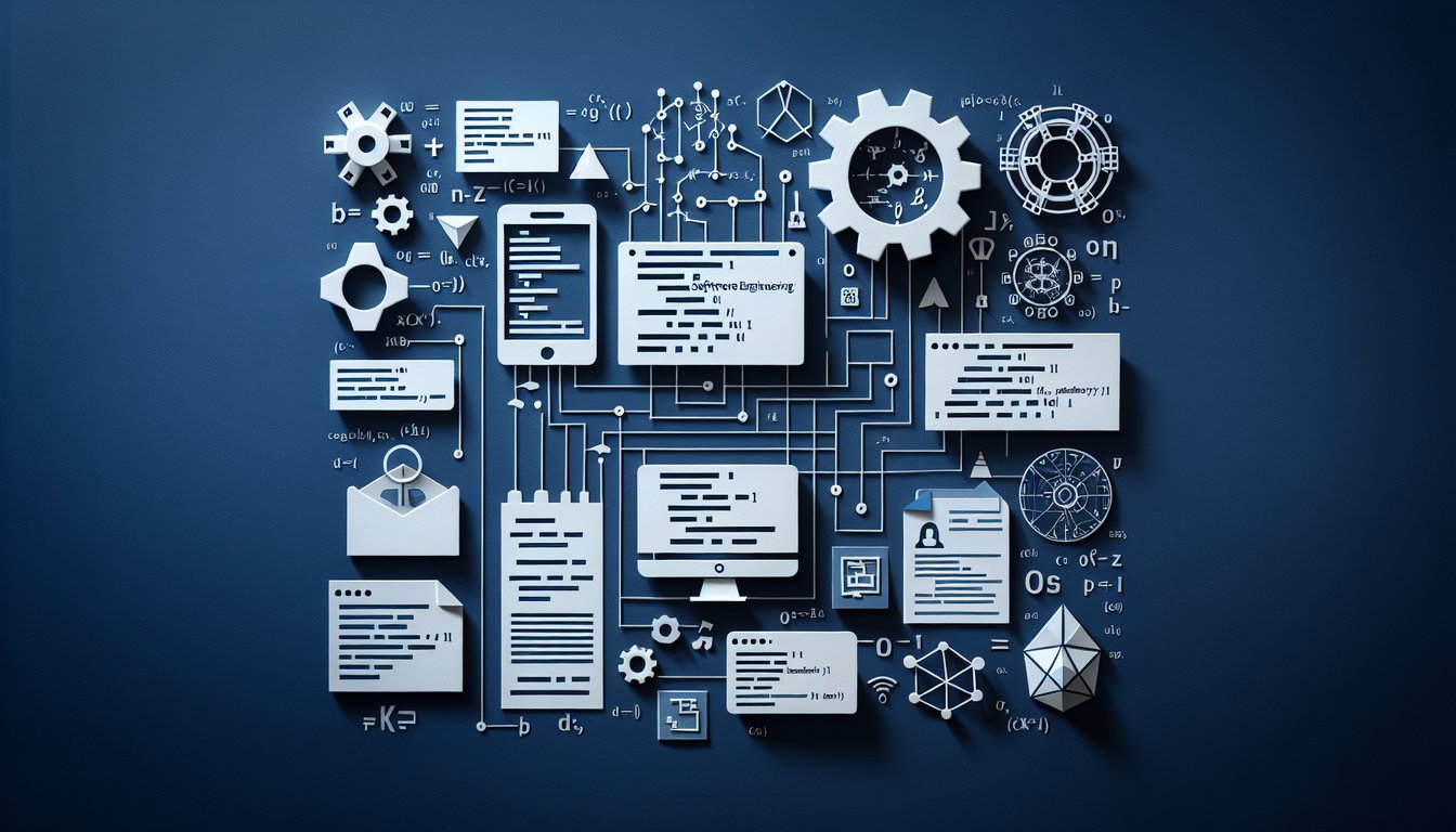 3D voxel art representing Software Engineering I course material