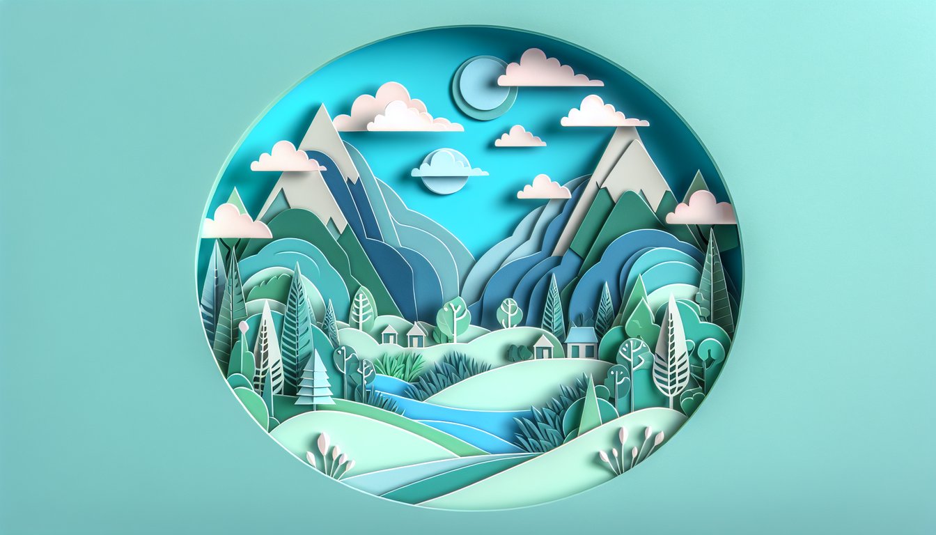 Paper art illustration Degrees of Adjectives free quiz on teal background with letters shapes comparative superlative