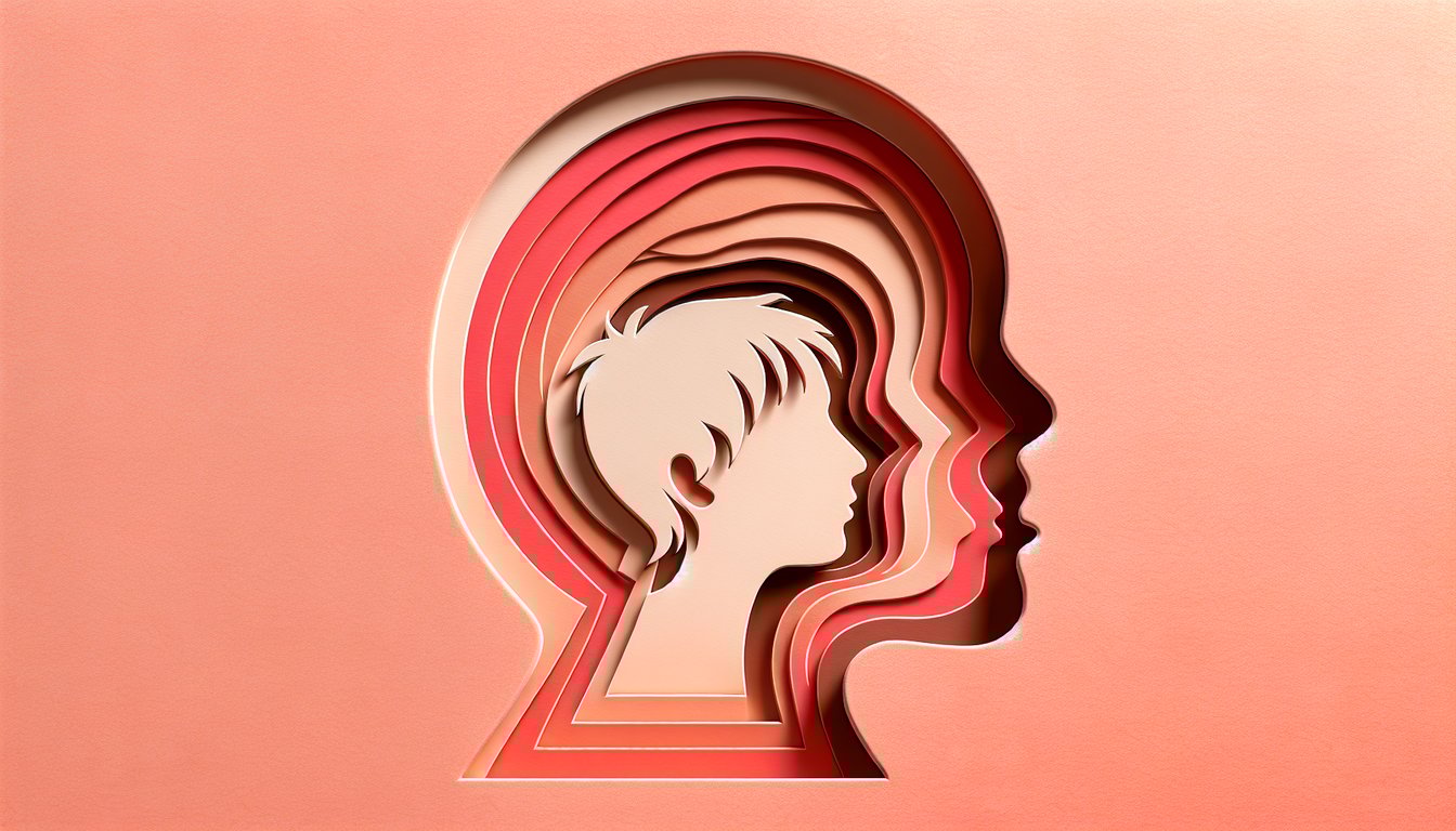Paper art illustration for a quiz determining if a sister exhibits narcissistic traits on a coral background