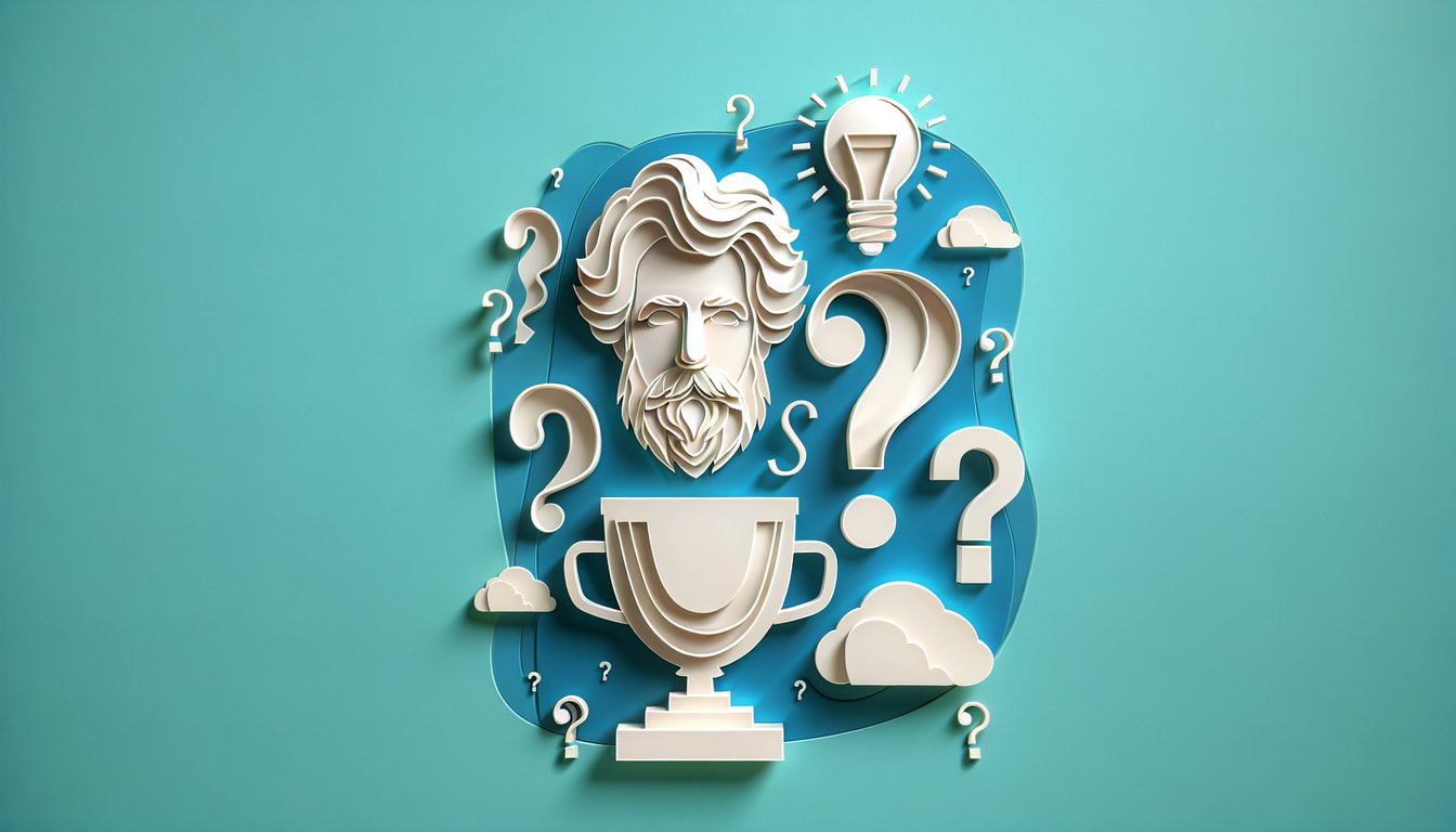 Paper art illustration for Famous People Trivia quiz with celebrity icons and Dr Billy Kronk text on teal background