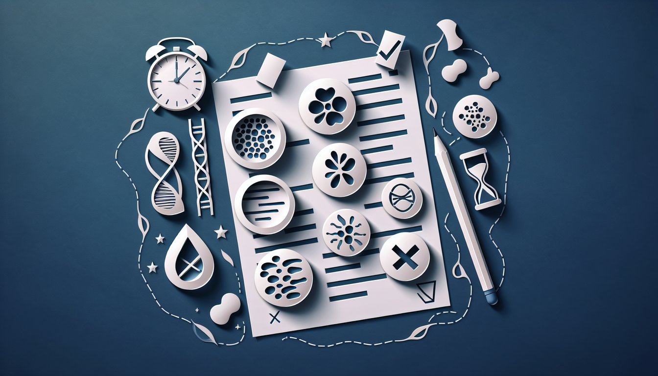 Paper art representing a trivia quiz focused on cell biology for high school students.