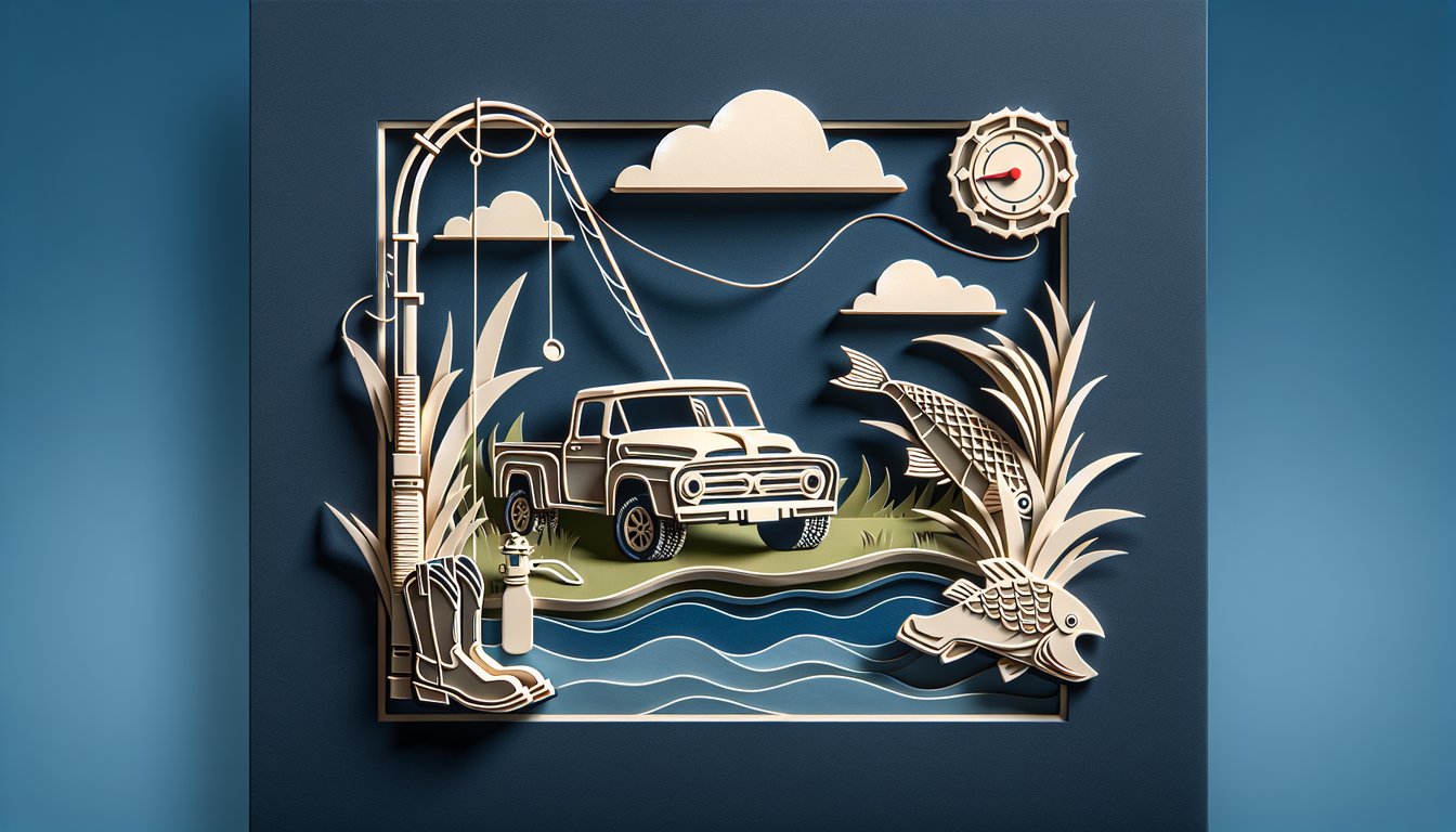 Paper art quiz banner on dark blue background featuring redneck icons and bold test your genuine redneck traits text
