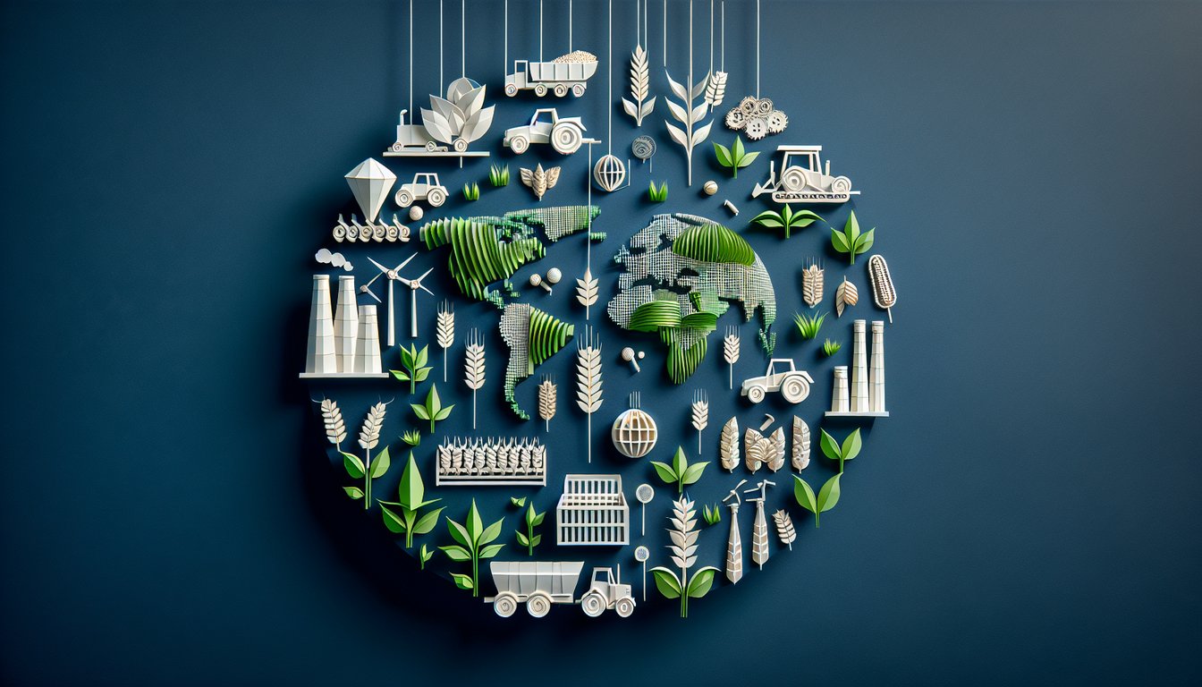 3D voxel art illustrating Global Agribusiness Management course