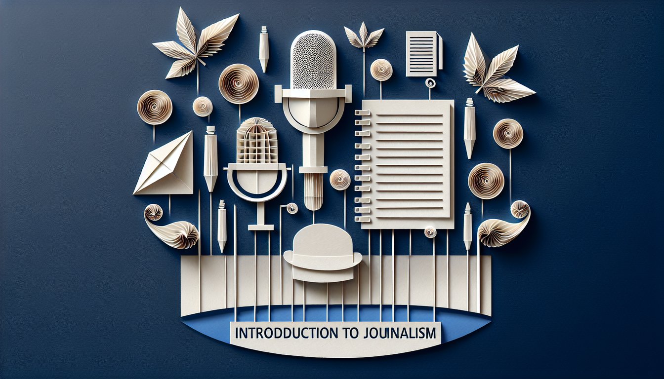 3D voxel art representing Introduction to Journalism course