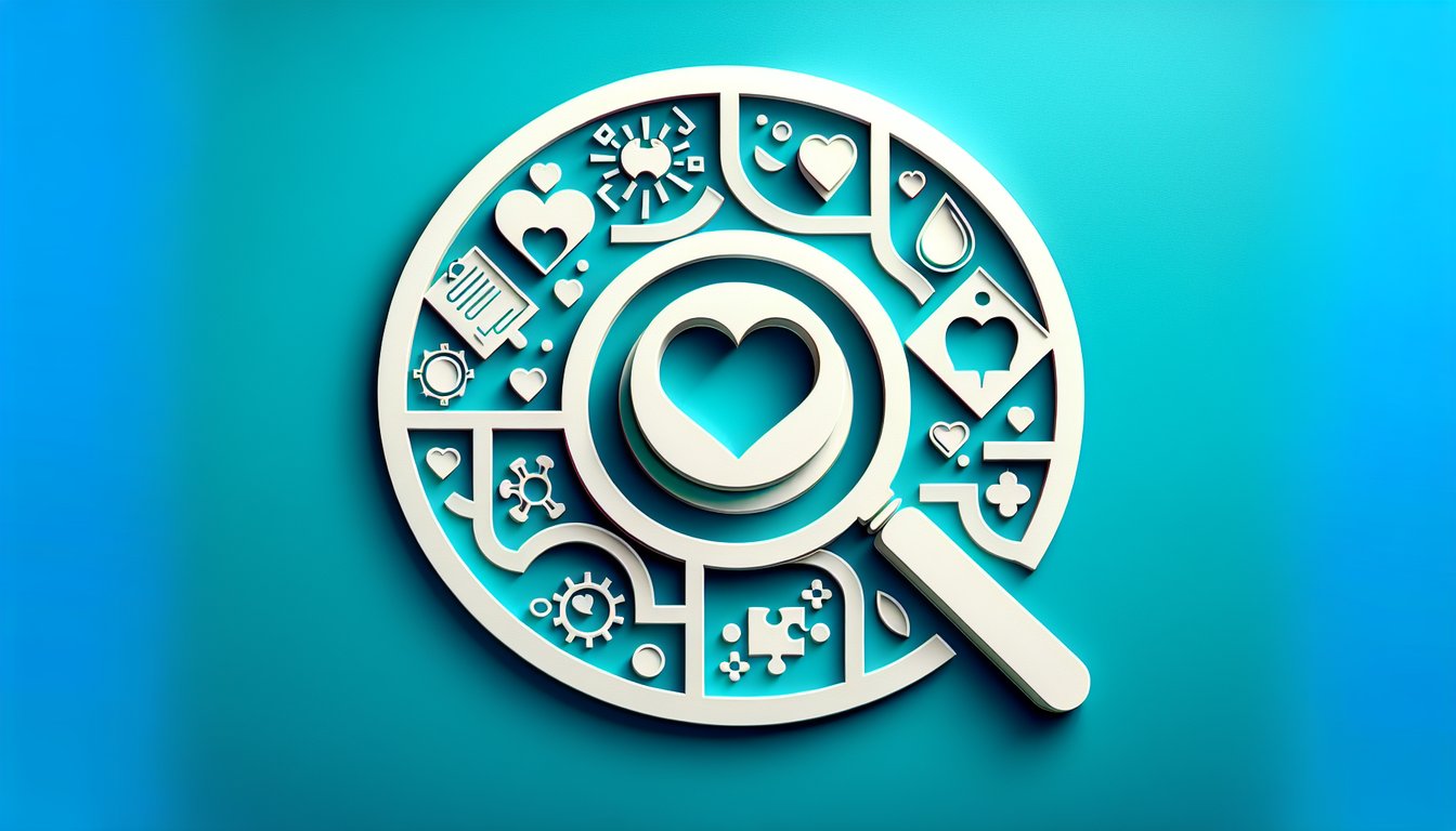 Paper art illustration for quiz about discovering reasons for being single and dating style on teal background