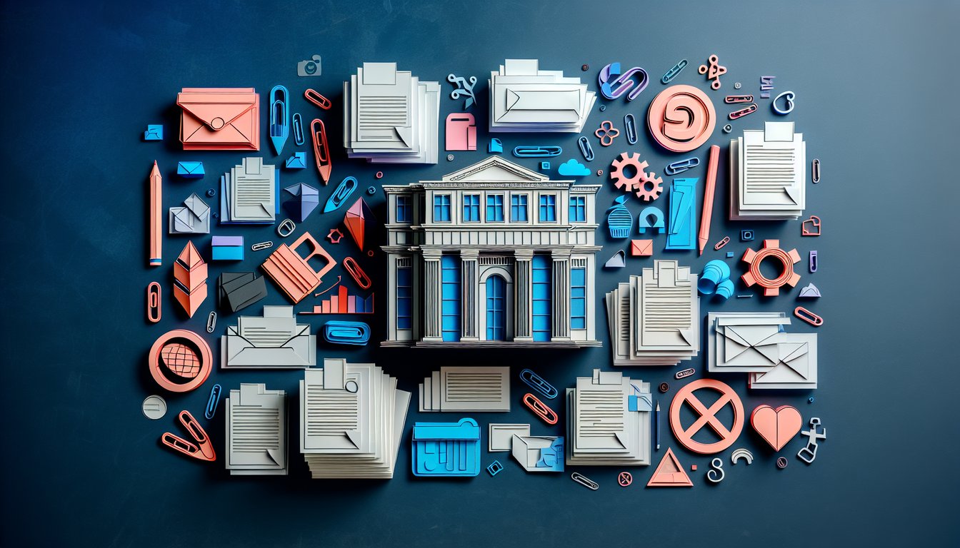 Colorful paper art illustrating a quiz on Architectural File Management and SketchUp Standards.
