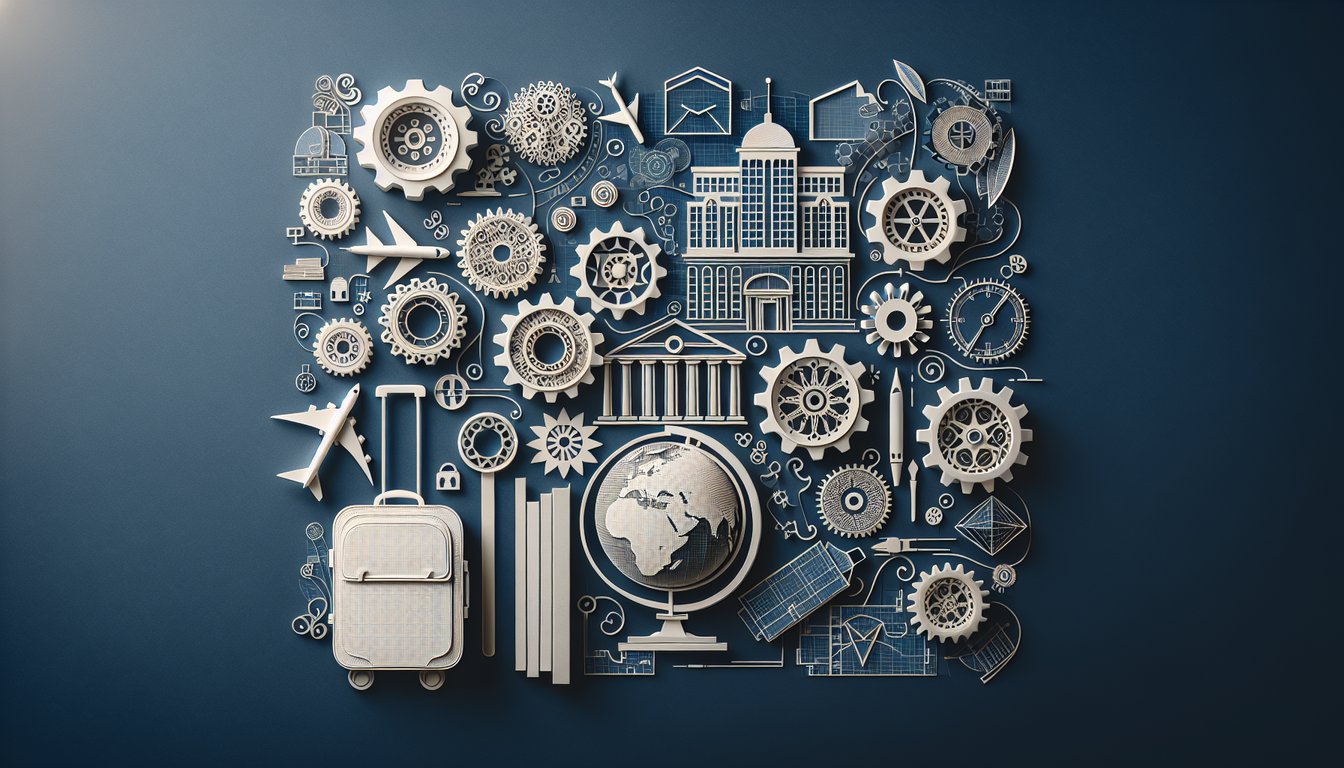 3D voxel art showcasing Engineering Study Abroad course material and global learning opportunities.
