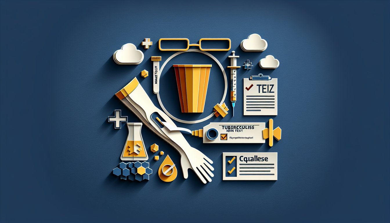 Paper art illustration for TB knowledge quiz on dark blue background