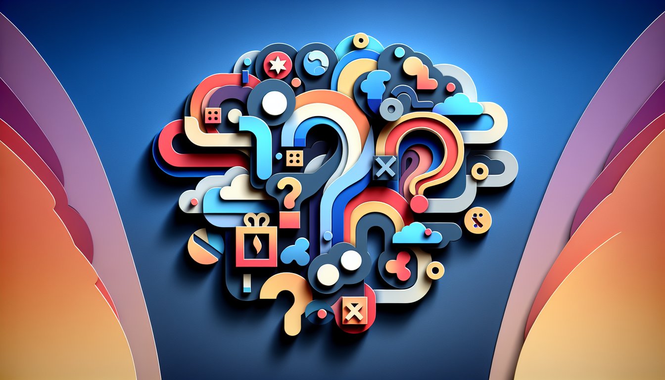 Paper art illustration for a sexual style quiz on a dark blue background