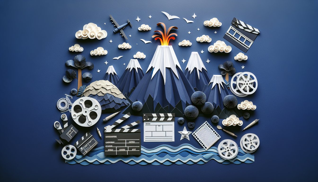 3D voxel art representing Hollywood Rocks Earth Science in the Movies course