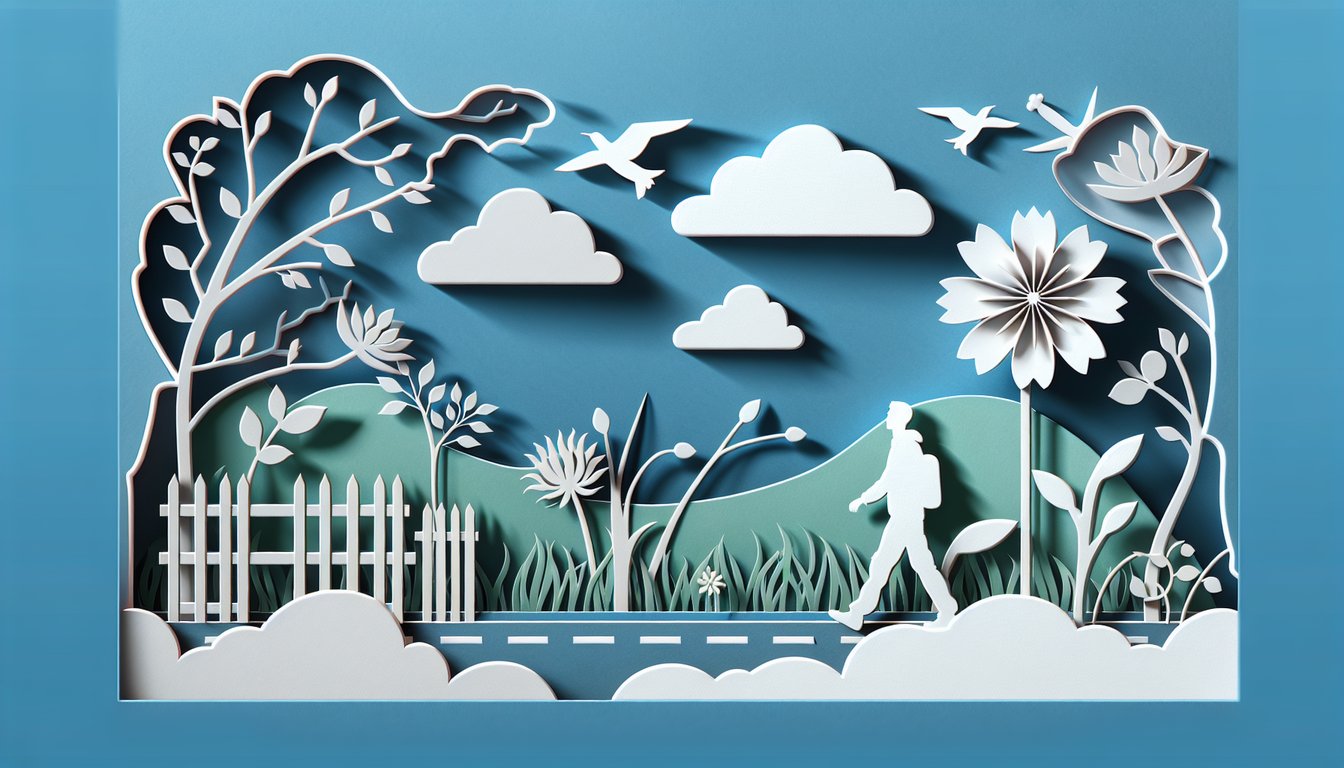Paper art illustration for Is My Mom Toxic quiz on sky blue background