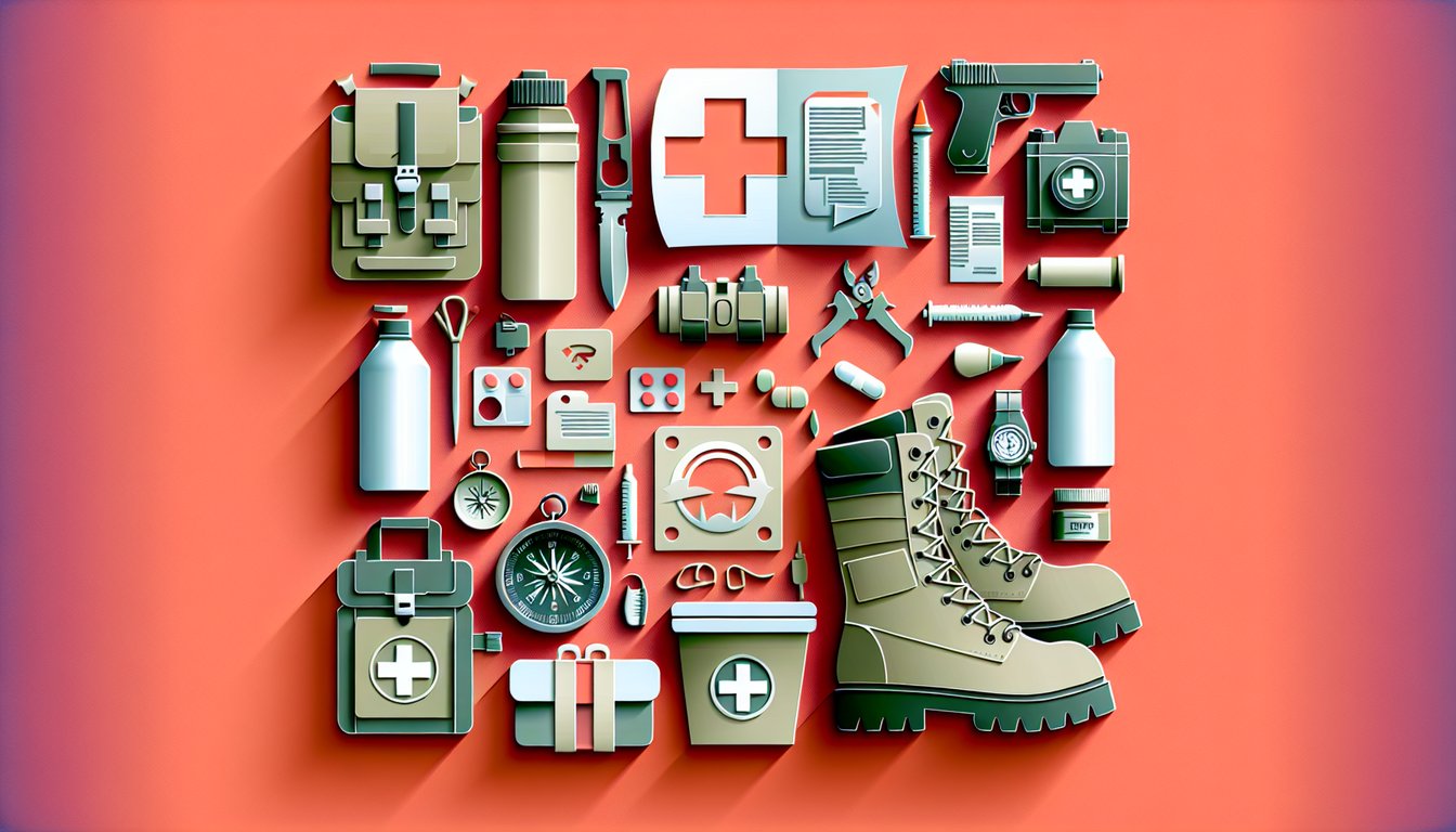 Paper art illustration for zombie survival quiz on a coral background