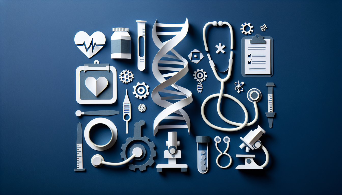 Colorful paper art promoting a Medical Scientific Knowledge Assessment Quiz.