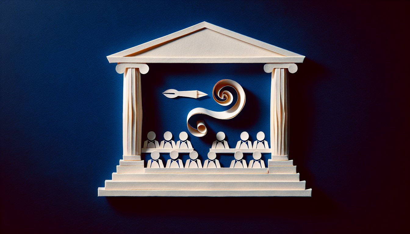 3D voxel art illustrating Seminar Rhetorical Theory course content