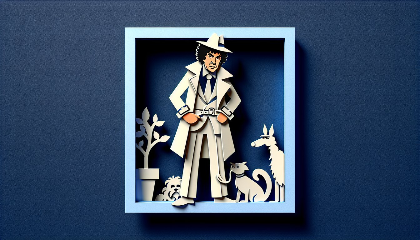Paper art illustration dark blue background Will Ferrell trivia quiz test knowledge funniest roles like Mustafa and more