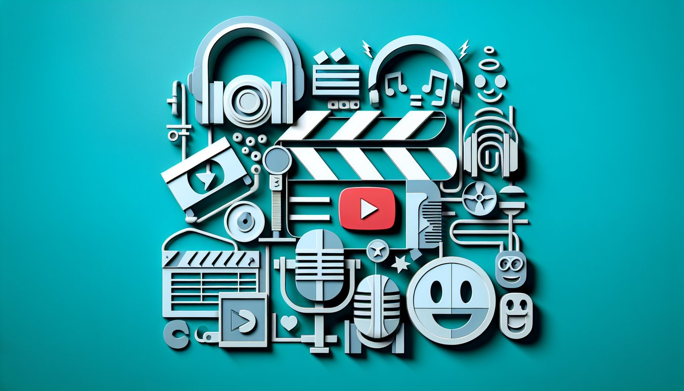 Paper art illustration for a quiz to discover your matching YouTuber on a teal background.