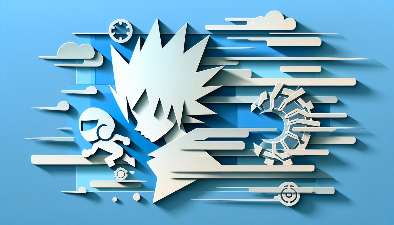 Paper art illustration with cutouts of Dr Robotnik Shadow and other Sonic villains and quiz title on sky blue background