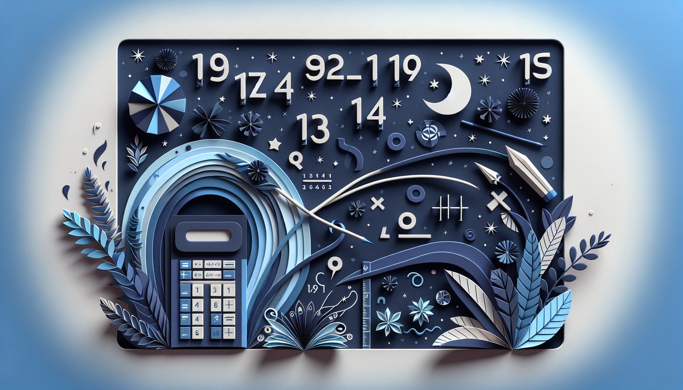 Paper art promoting a fun, interactive math quiz for middle school students on decimal numbers.
