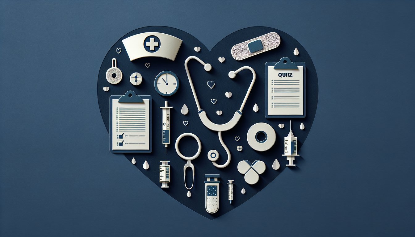 Colorful paper art depicting elements related to Healthcare Staff Compliance Training Quiz