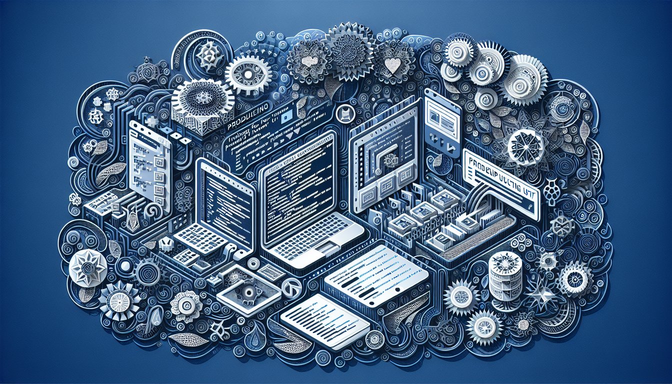 3D voxel art representing Producing for UI7 Programming course in high quality