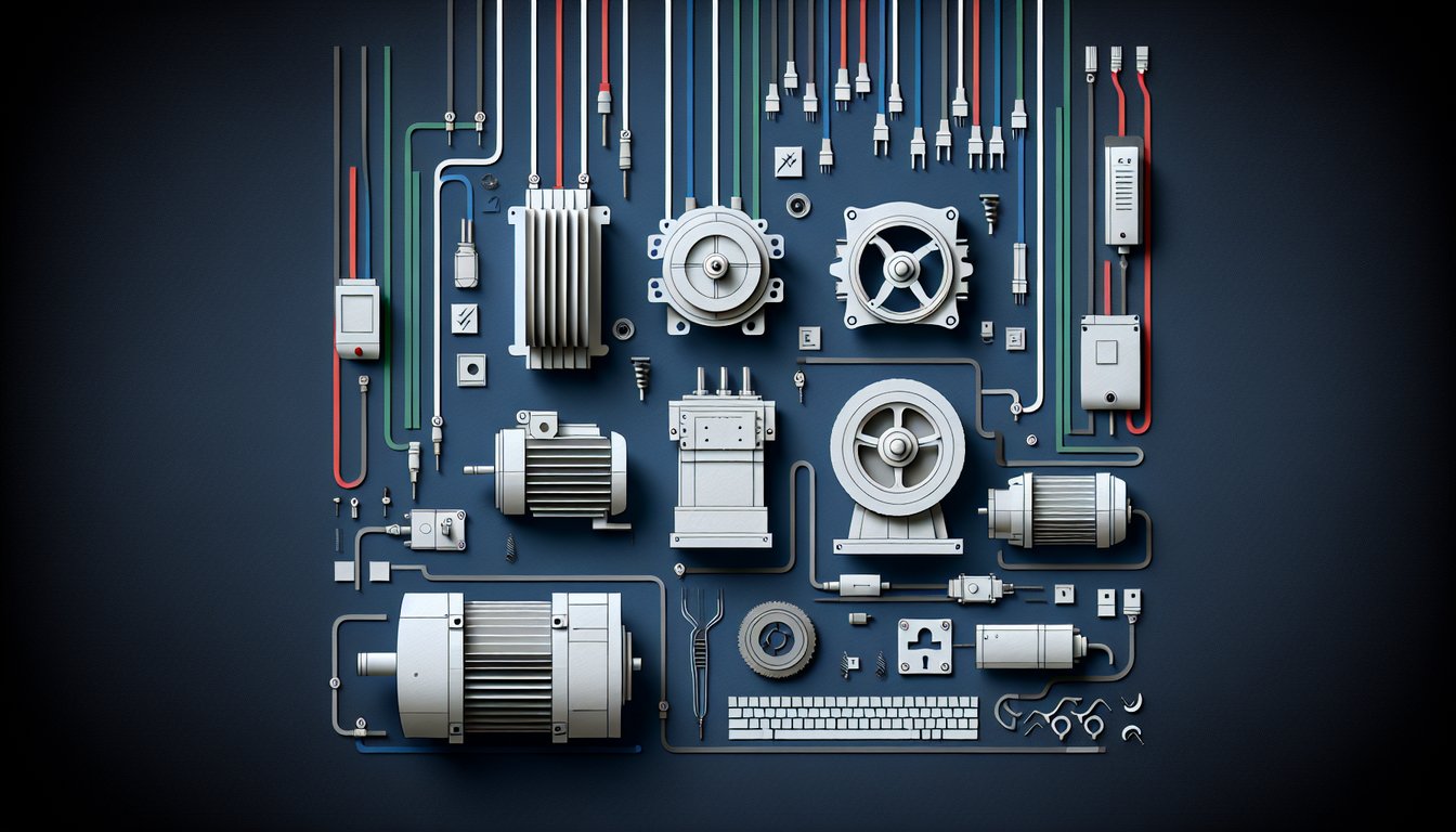 3D voxel art showcasing concepts from Wiring, Motors and Control Sys course