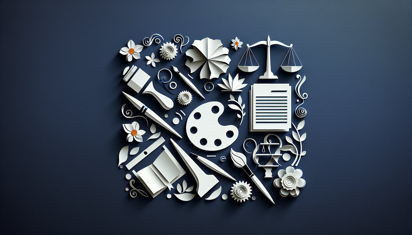 3D voxel art illustrating the study of Art and Cultural Property Law course