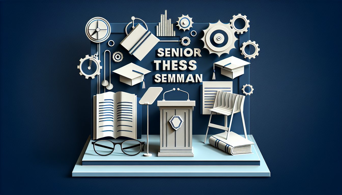 3D voxel art representing Senior Thesis Seminar course