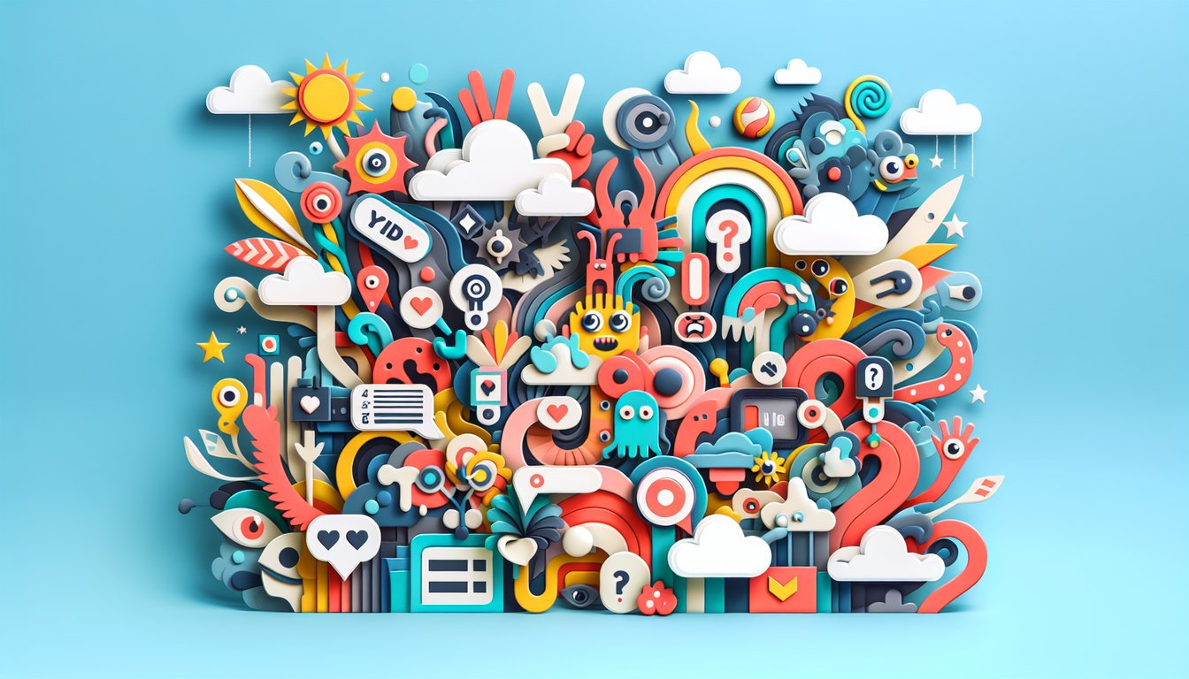 Paper art illustration for a quiz challenging users to discover their weird or normal side on a sky blue background.