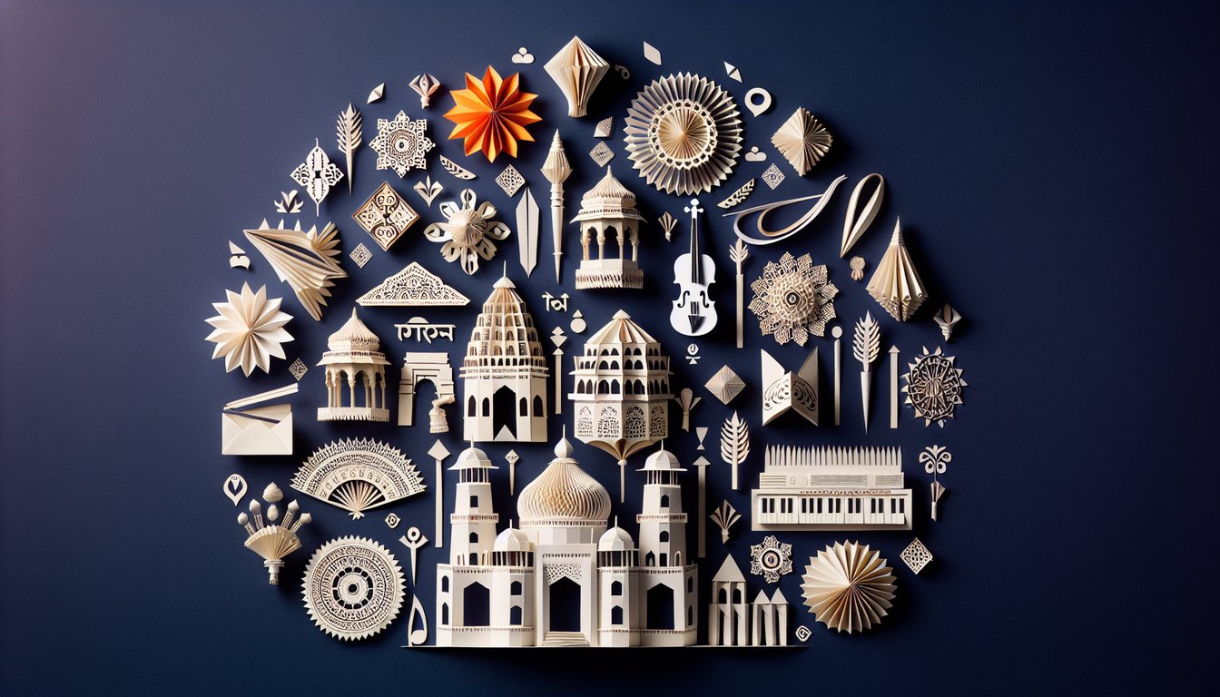 3D voxel art symbolizing Advanced Hindi II course content