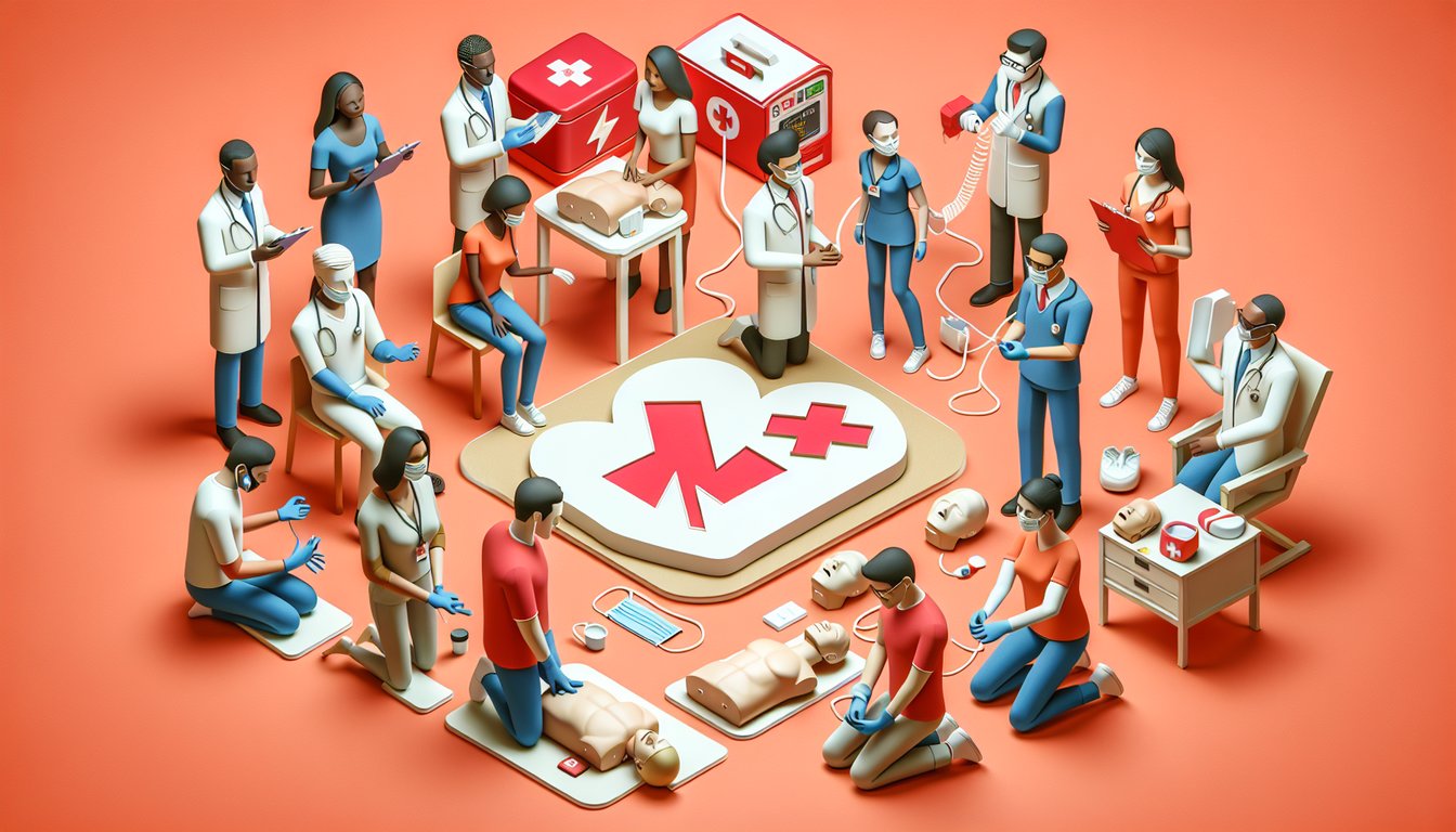 paper art heart and hands cpr icons quiz on coral background test cpr skills en espanol universal precautions lifesaving