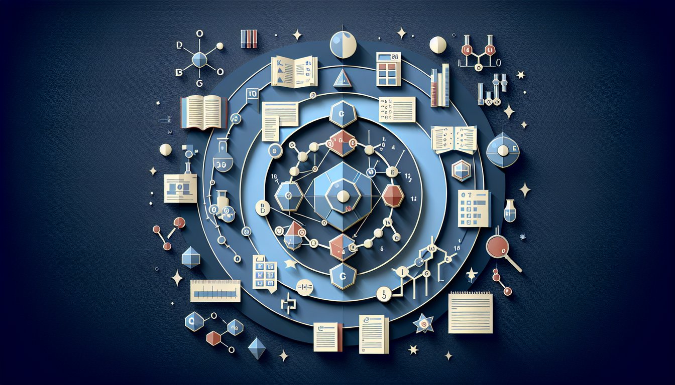 Colorful paper art promoting The Mole Mastery Challenge, an interactive chemistry quiz.