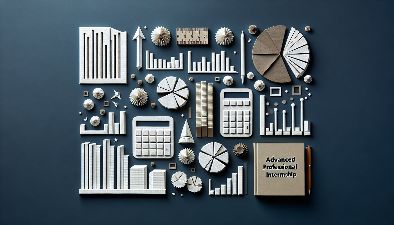 3D voxel art illustrating Adv Prof Internship in ACCY course