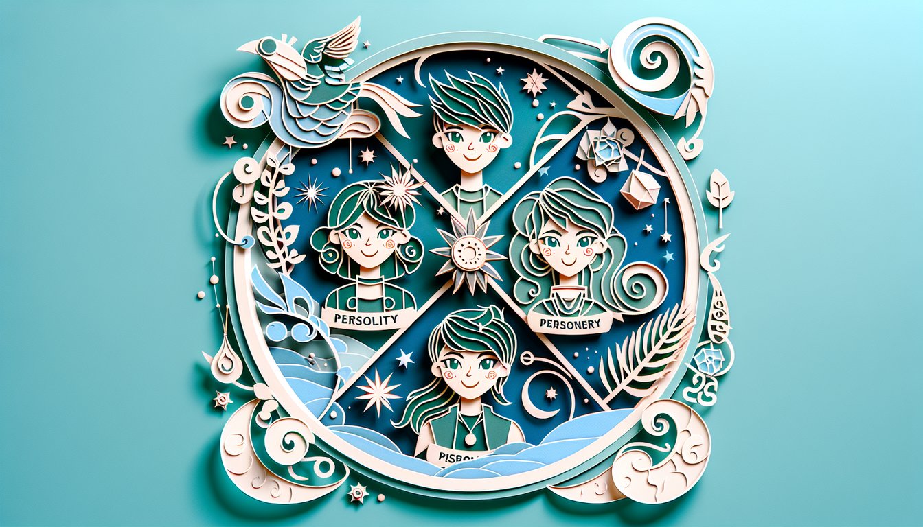 Paper art illustration of four Pevensie siblings with bold quiz title text on teal background