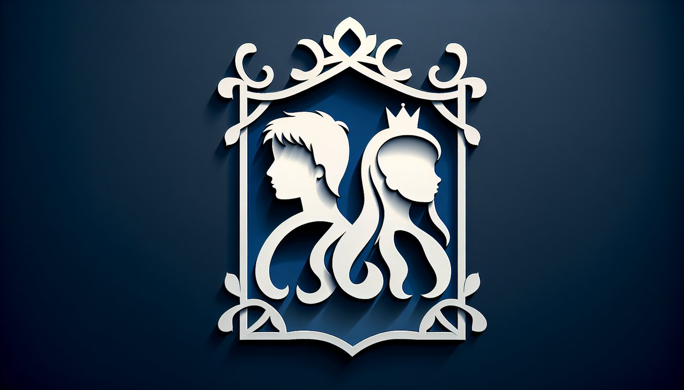 Paper art illustration for narcissistic sibling quiz on dark blue background