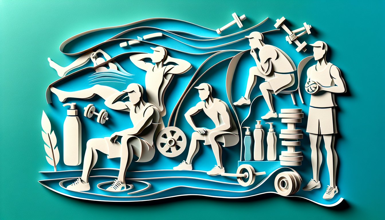 Paper art athlete target goal brain checklist on teal background for performance state anxiety quiz