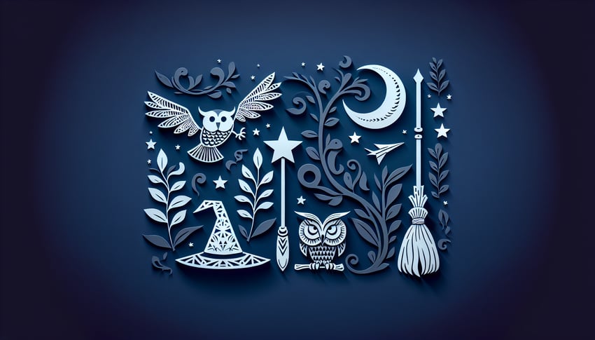 Harry Potter themed paper art promoting a fan trivia quiz