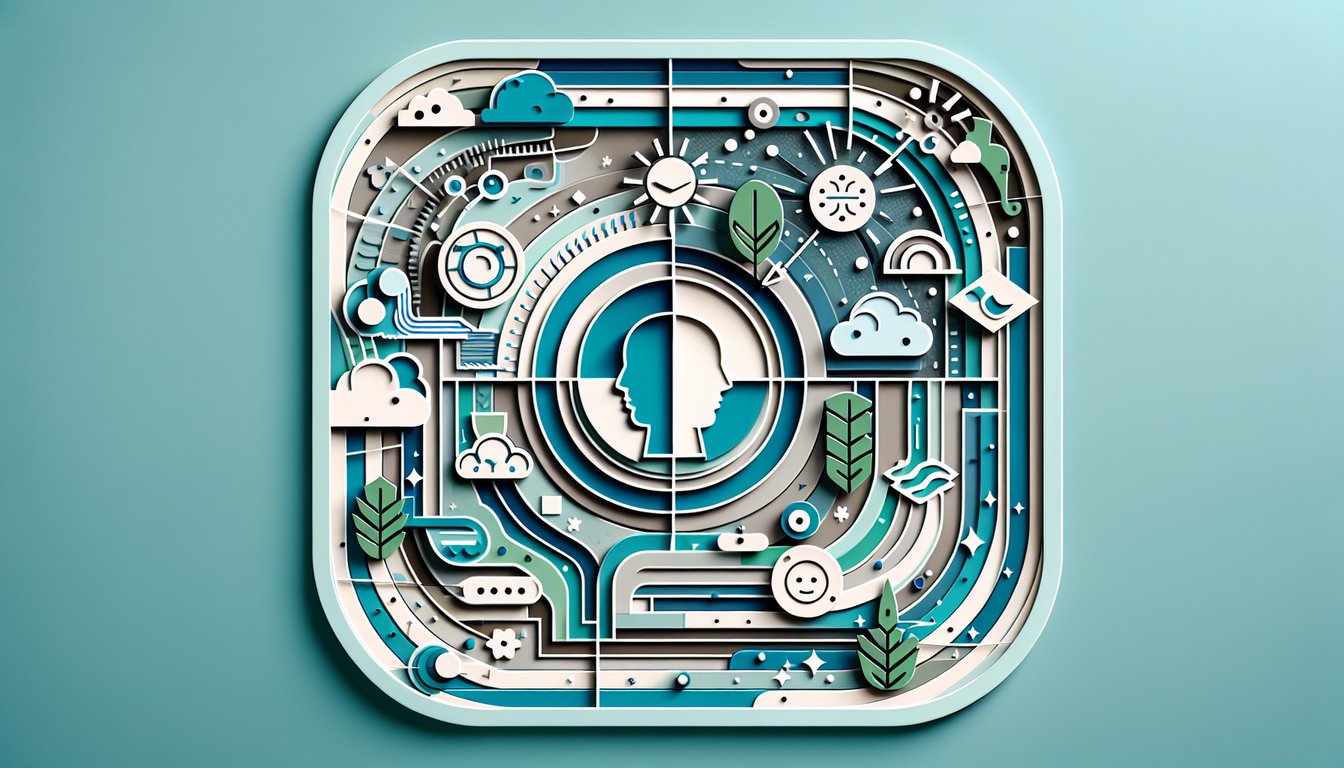 paper art illustration with stylized characters on teal background for a free Yuurivoice personality match quiz