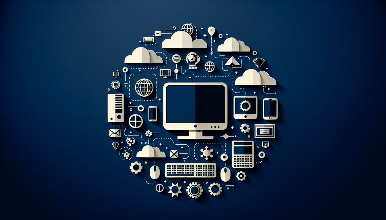 3D voxel art representing Microcomputer Applications course content