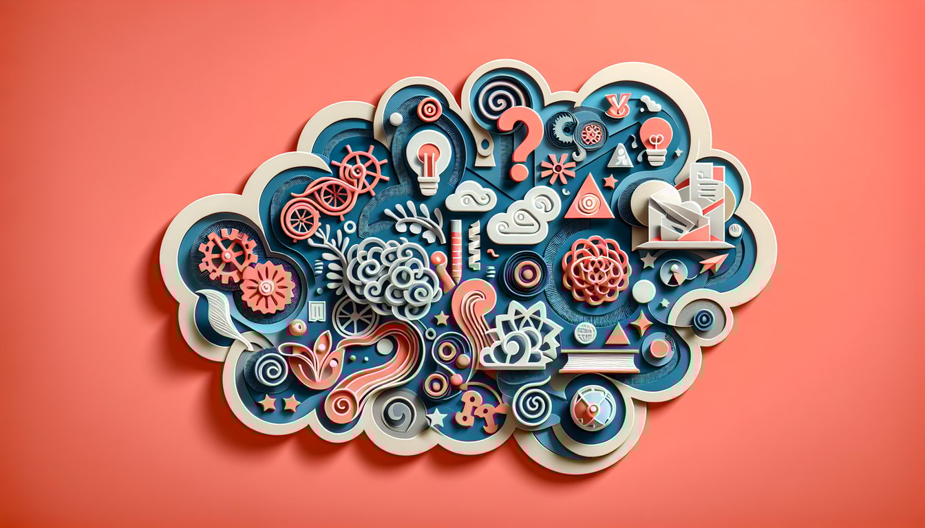 paper art style illustration of an owl wearing a police hat, holding a magnifying glass, quiz text on coral background