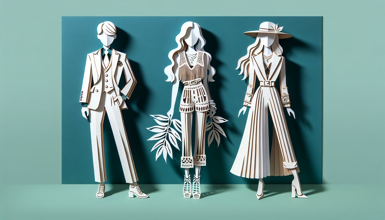 Illustration for fashion personality quiz on teal background