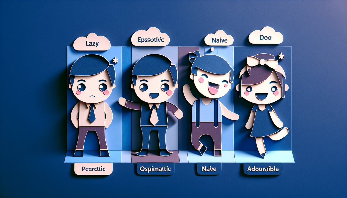 Garfield personality quiz illustration featuring characters Garfield, Jon, Odie, Nermal on dark blue background.