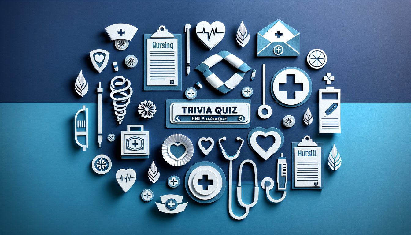 Colorful paper art promoting a Nursing HESI V1 Practice Quiz