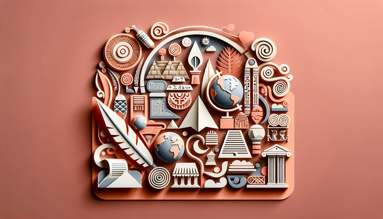 Paper art illustration showing name tags and question marks floating on coral background for a name trivia quiz