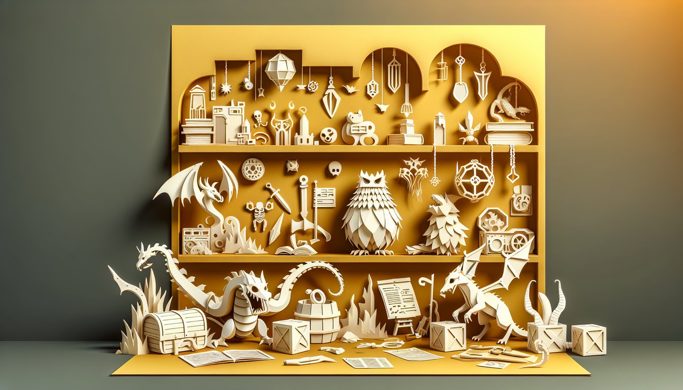 Paper art illustration featuring Pokemon Mystery Dungeon Blue Rescue Team quiz theme on golden yellow background