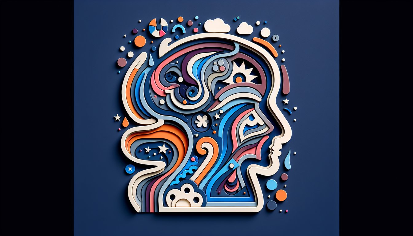 Paper art illustration of spark silhouettes on dark blue background for Soul movie character quiz